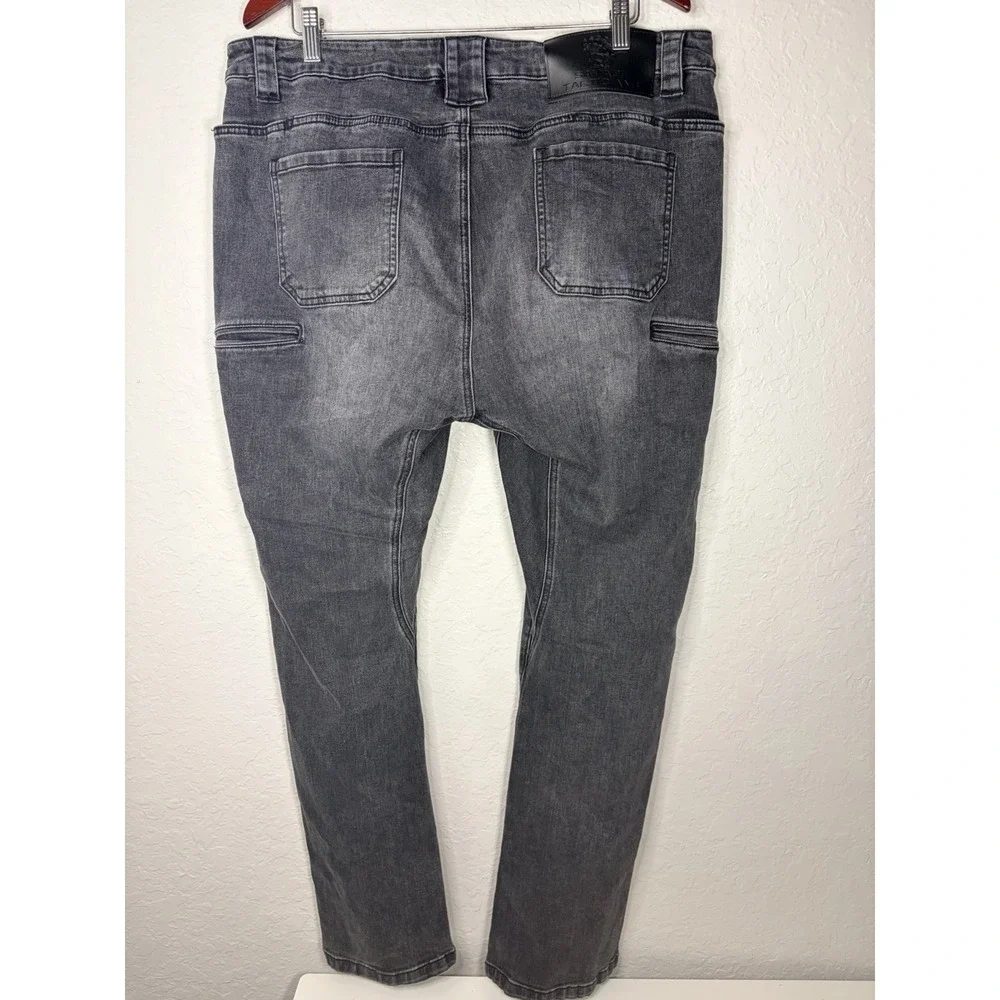 Savage Tacticians Jeans Mens 38x32 Stretch Workwear Tactical Extra Pockets, Blck